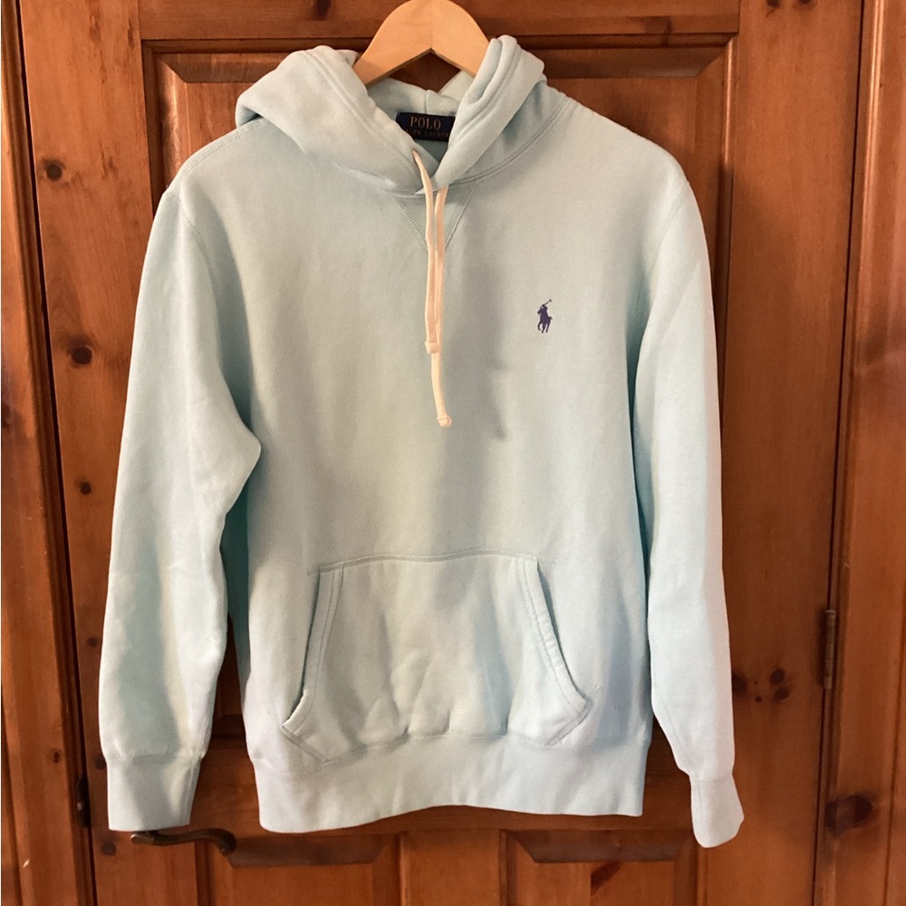 Polo by Ralph Lauren Light Blue Hoodie with Navy Pony